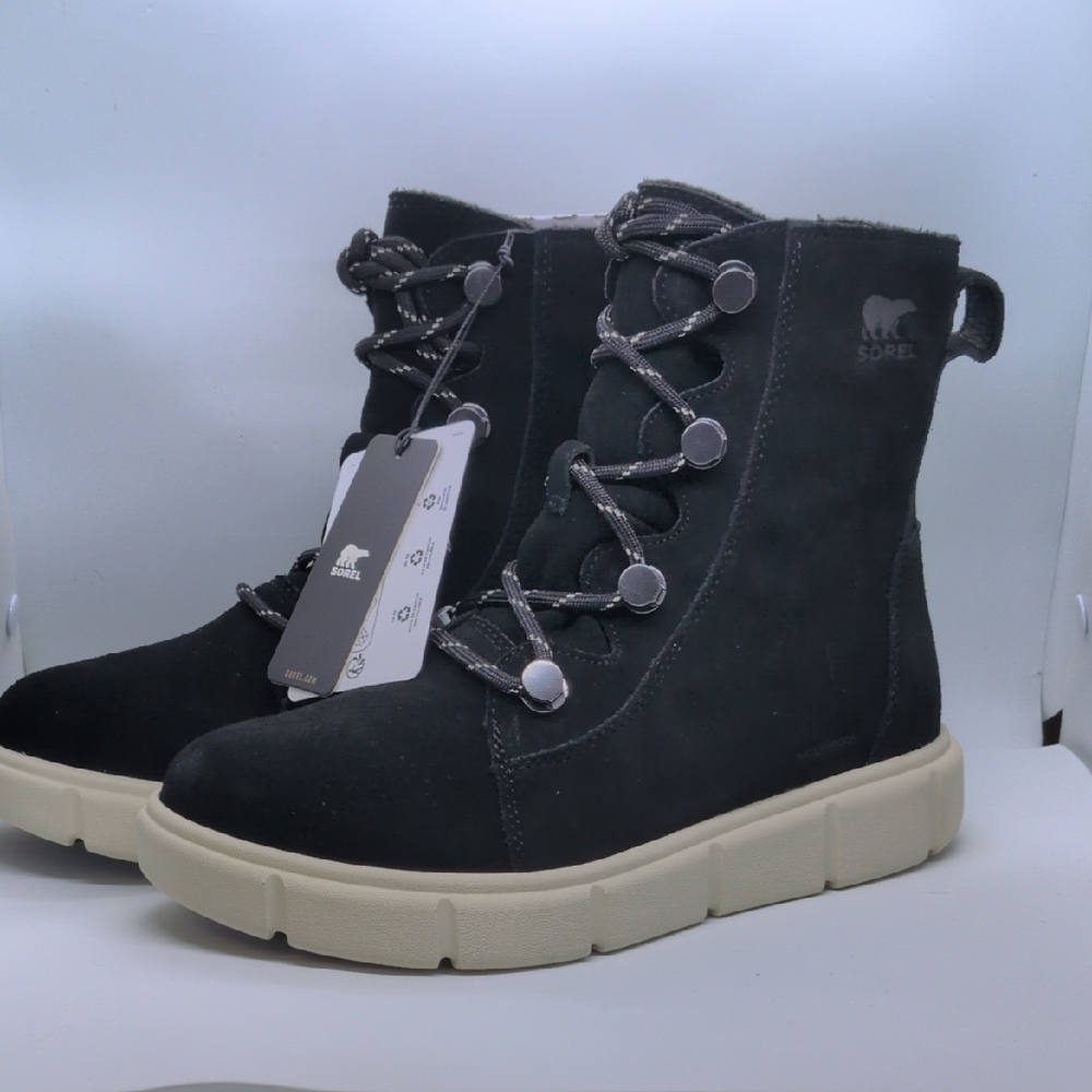 Sorel Women's Black and Cream Winter Boots